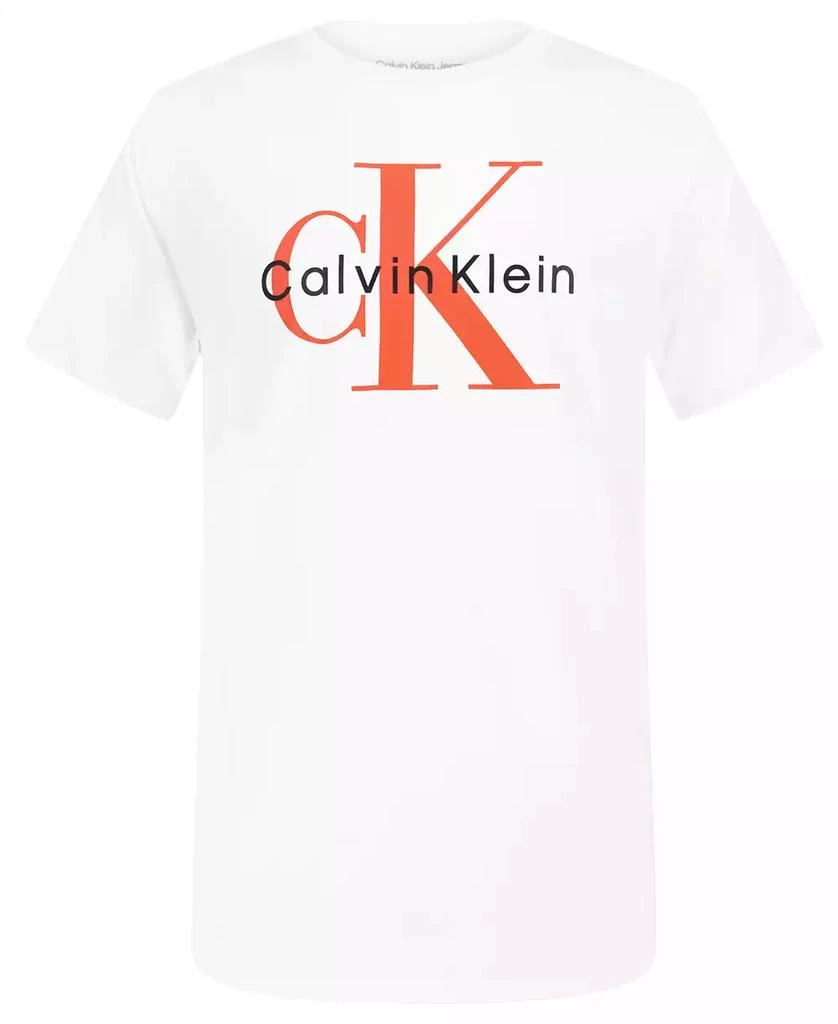 Calvin Klein Boys' 8-20 Monologo Crewneck T-Shirt
