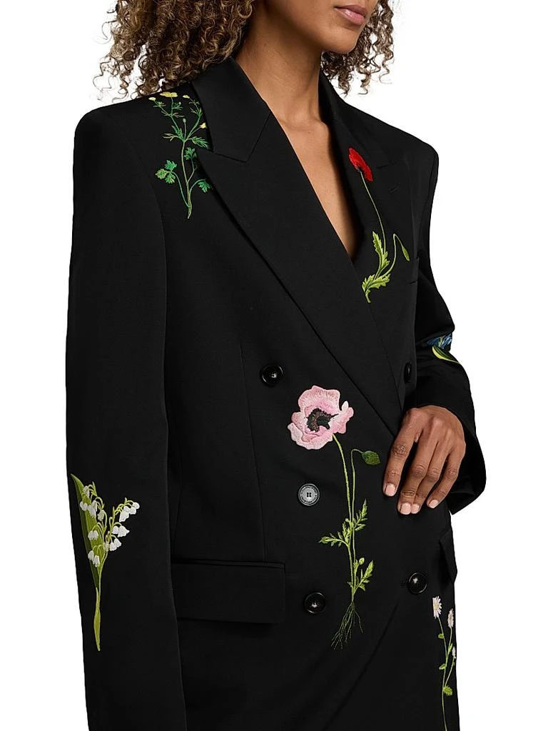 Stella McCartney Floral Embroidered Boyfriend Blazer 6