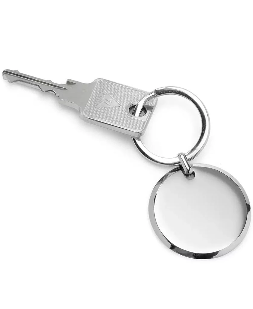 Ox and Bull Trading Co. Men
s Round Engravable Stainless Steel Key Chain 3