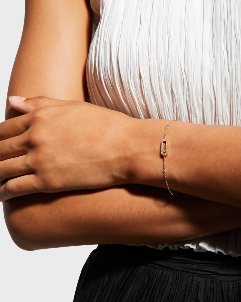 Messika Move Uno 18K Yellow Gold Diamond Bezel Bracelet
