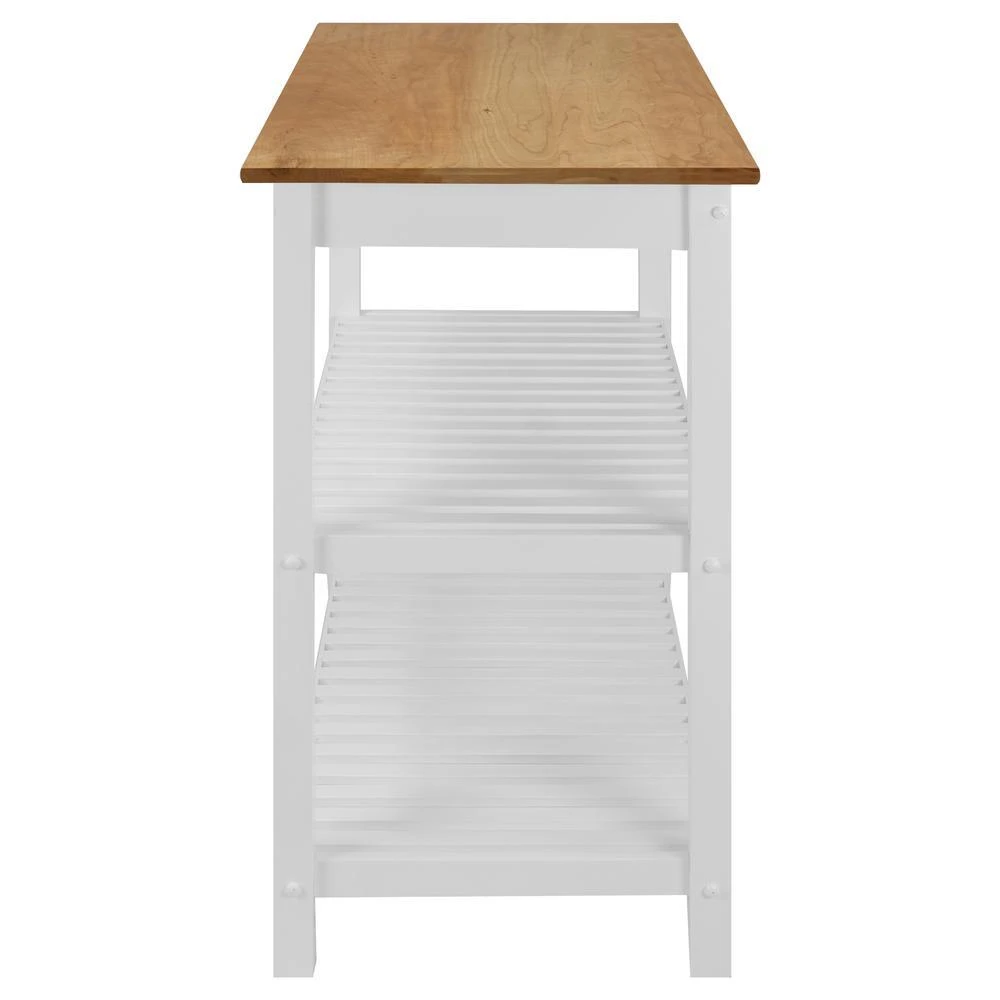 Casual Home Kitchen Island with Solid American Cherry Top 3