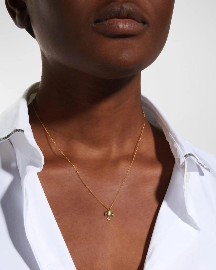 Roberto Coin Fleur de Lise Necklace in Yellow Gold 2