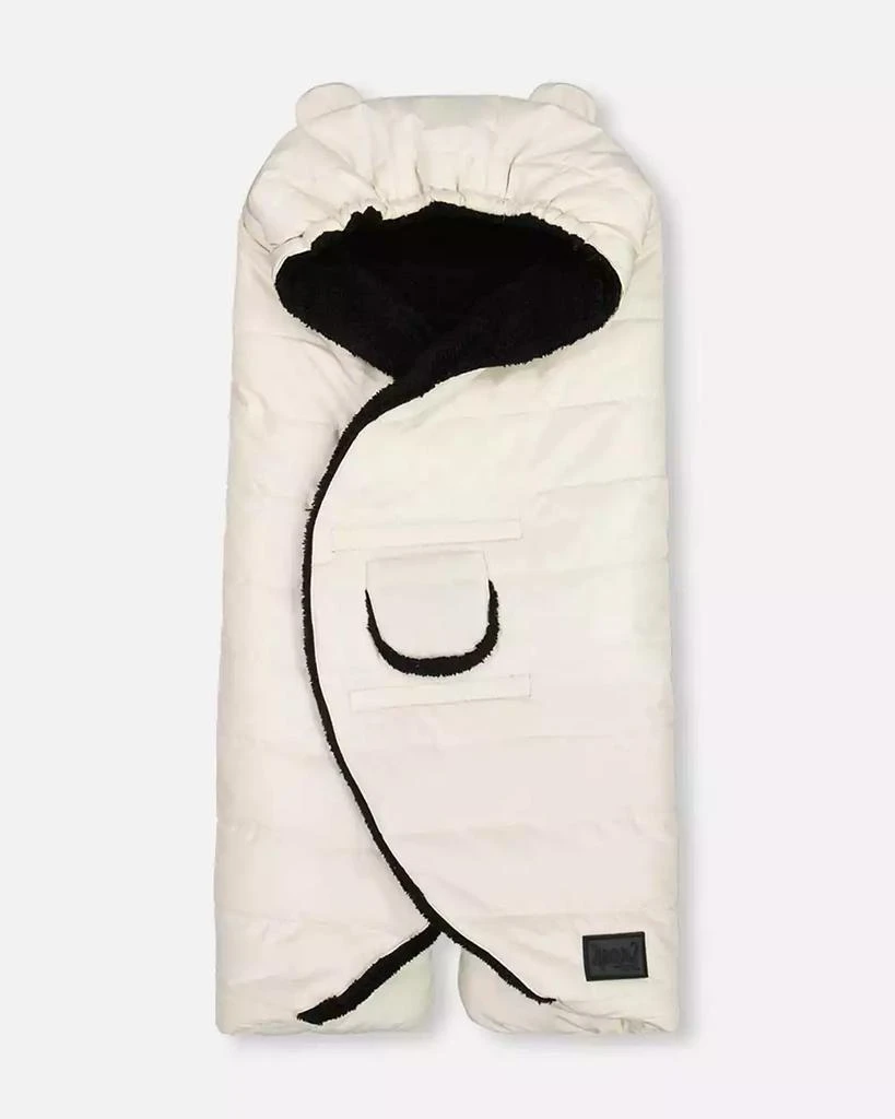 Deux par Deux Baby Unisex Snugly Baby Wrap Designed for Car Seat and Stroller Off-White - Baby