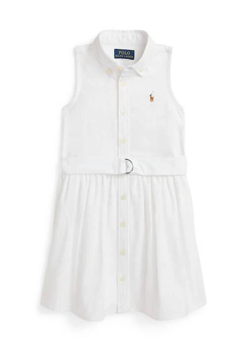 Ralph Lauren Girls 2-6x Belted Cotton Oxford Shirtdress 2