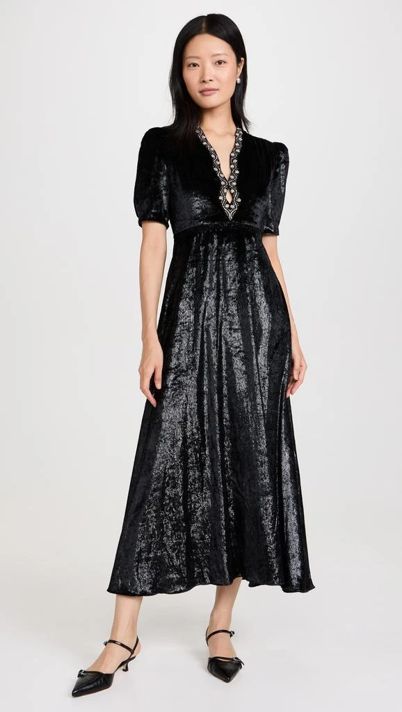 Saloni Tabitha Velvet Dress 1