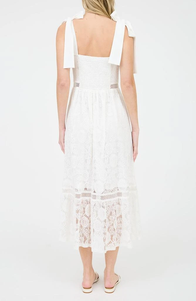 Blu Pepper Tie Shoulder Lace Midi Dress 2