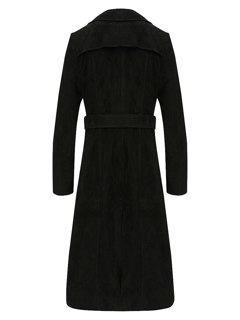 Gorski Metis Suede Belted Trench Coat