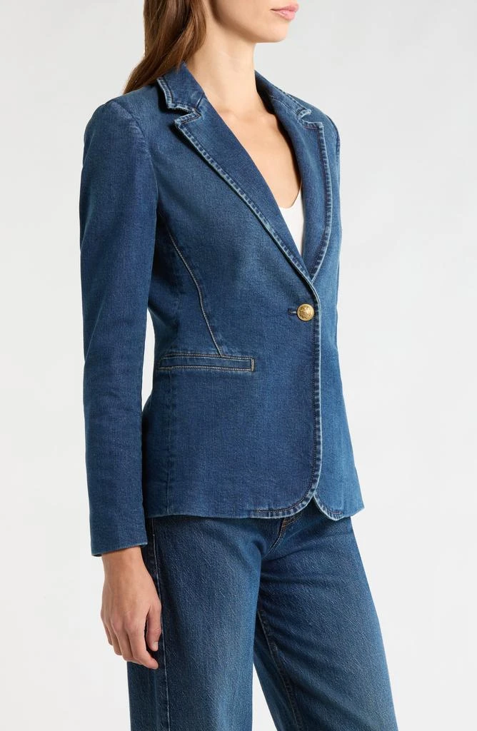 Alice + Olivia Macey Fitted Denim Blazer 3