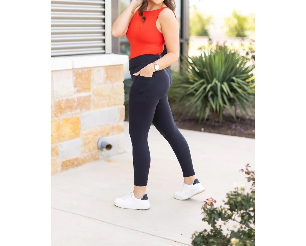 Julia Rose Julia Rose - Alana Ankle Length With Pockets Leggings 3