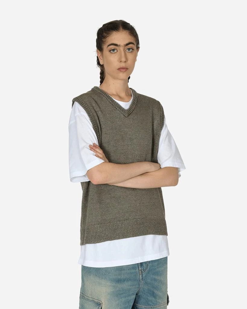 STUSSY Loose Knit Linen Vest Stone 1