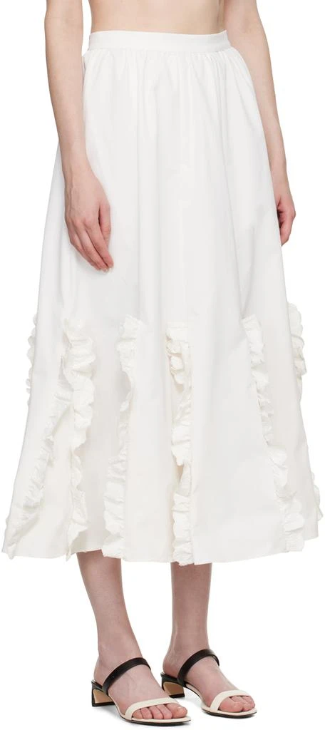 Kika Vargas White Lorella Midi Skirt 2