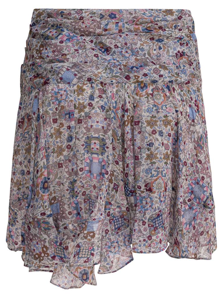Isabel Marant Étoile Isabel Marant Étoile Patterned Asymmetric Mini Skirt