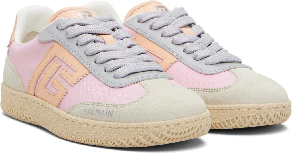 Balmain Multicolor Swan Suede 
Nylon Sneakers 4