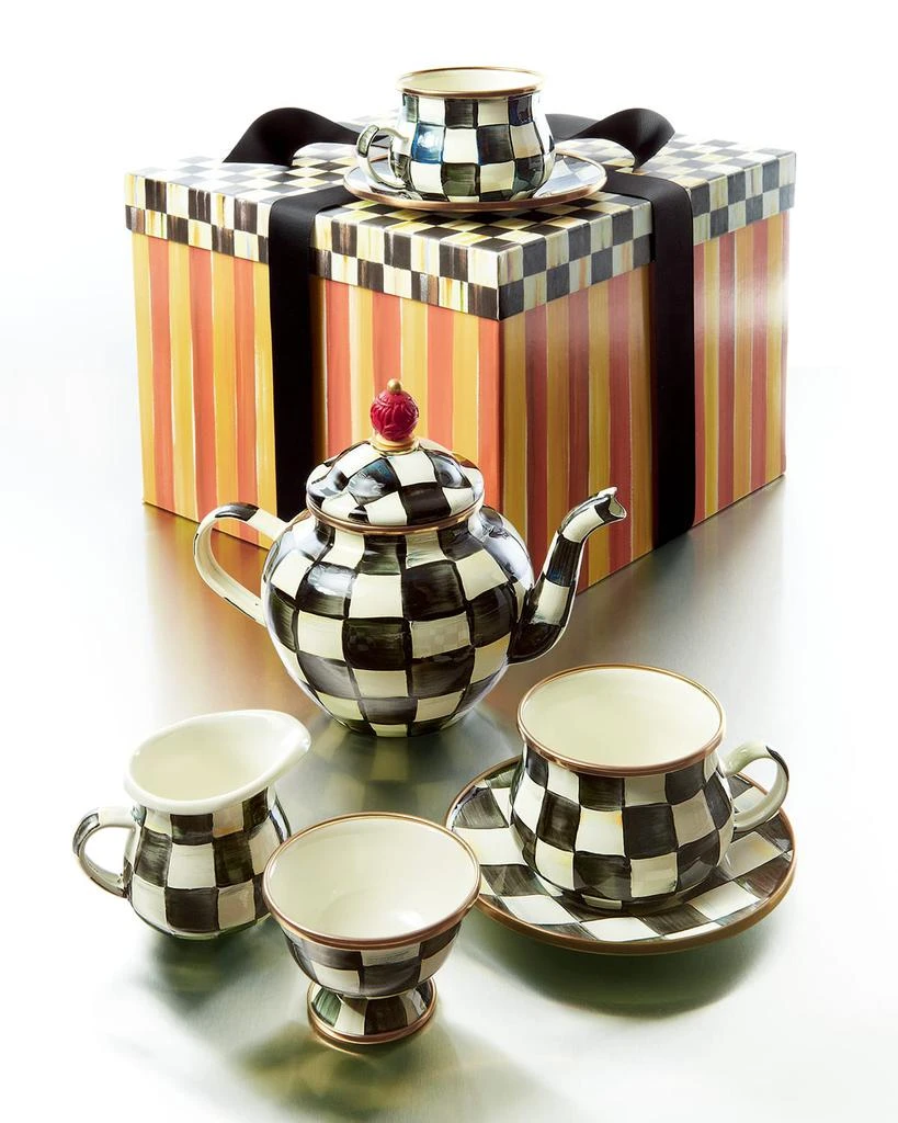 MacKenzie-Childs Courtly Check 10-oz. Enamel Teacup 2