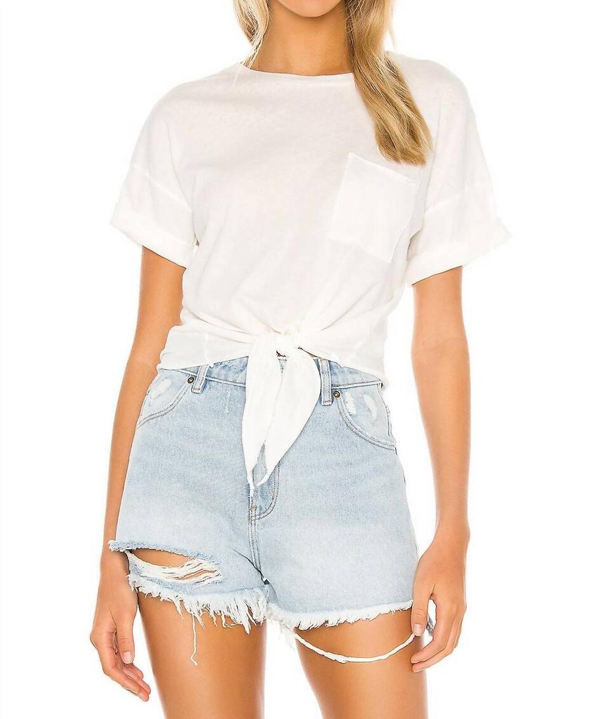 NSF Nsf - ARLENE FRONT TIE POCKET TEE
