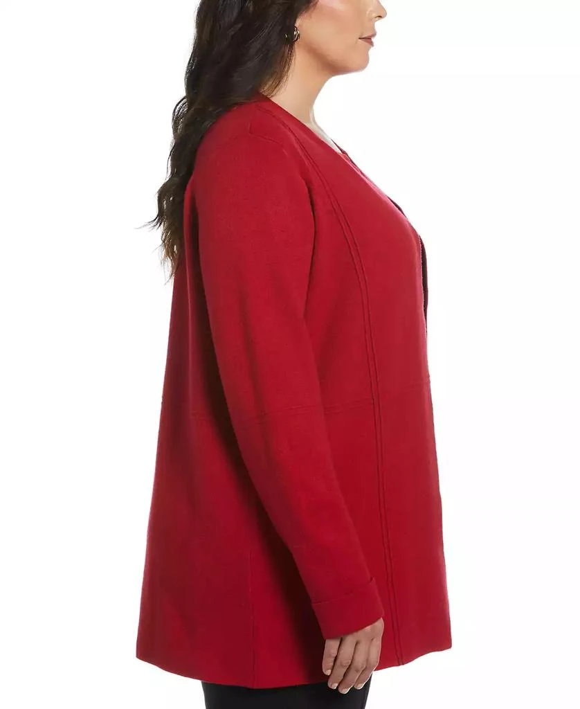 Rafaella Plus Size Milano Flyaway Cardigan Sweater 3