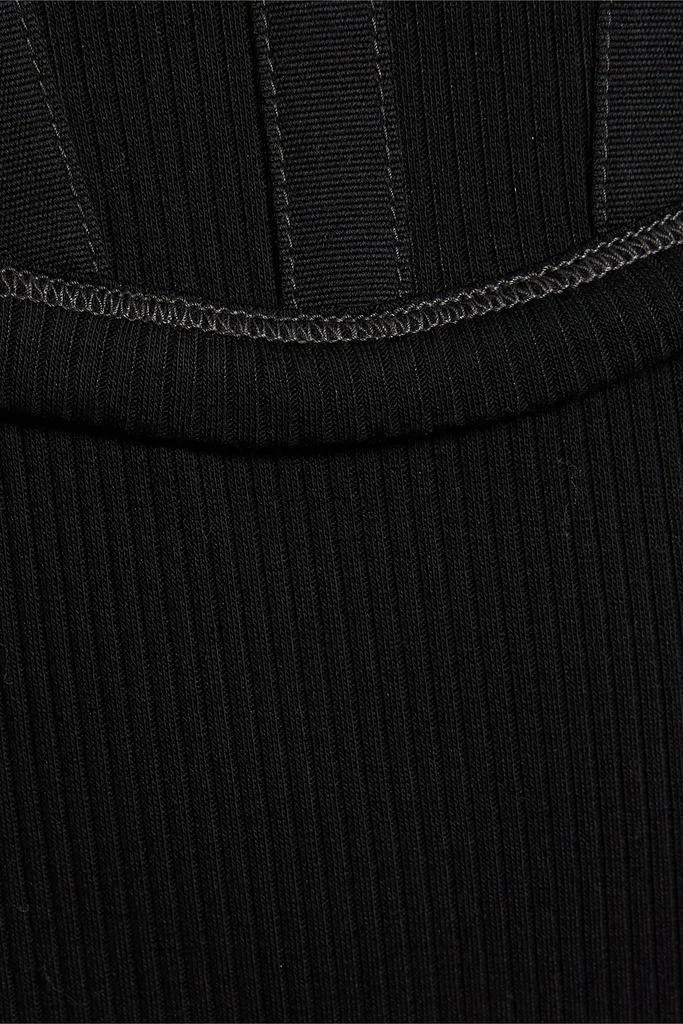Dion Lee Convertible ribbed cotton-blend halterneck mini dress 4