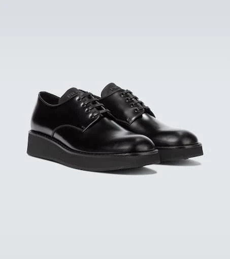 Prada Leather platform Derby shoes 5