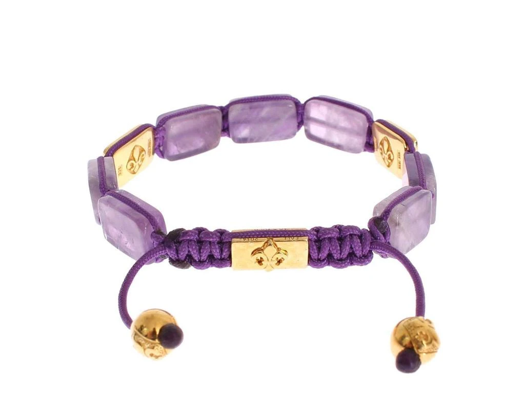 Nialaya Nialaya CZ Amethyst 18K Gold 925 Bracelet 7