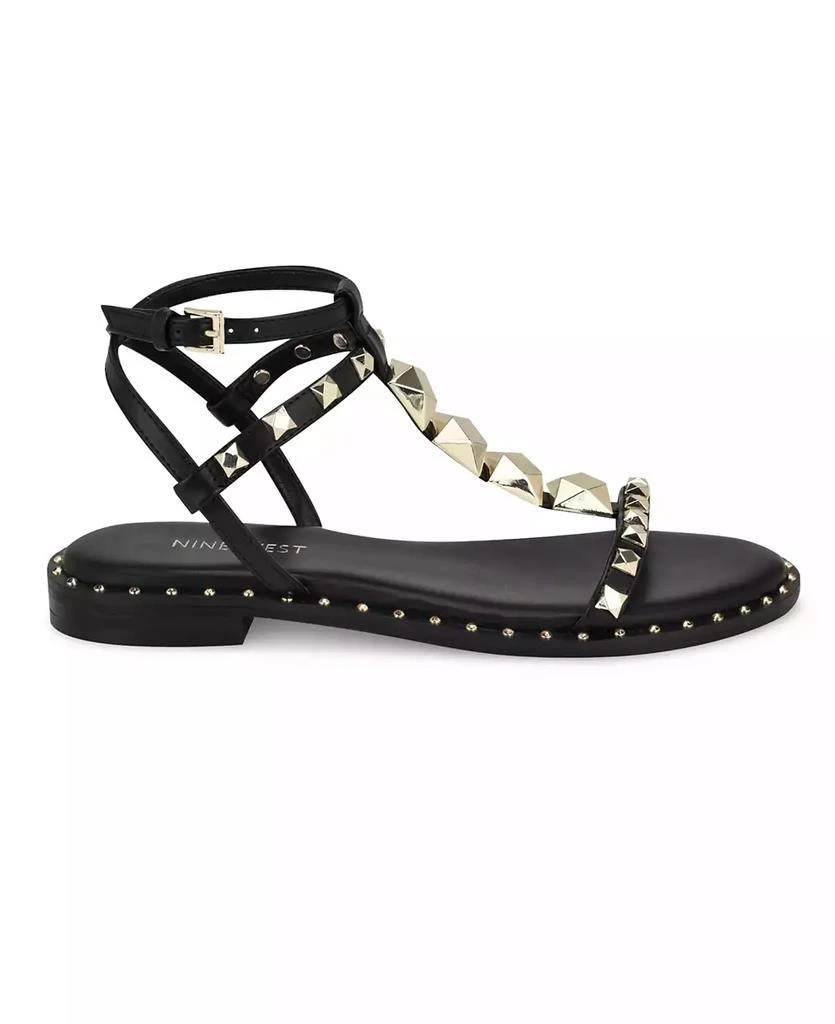 Nine West Women's Marcila Studded Strappy Flat Sandals 2