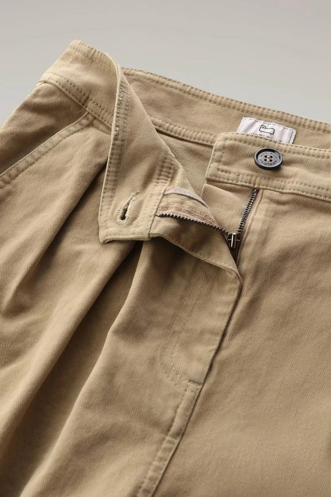 WOOLRICH Cotton Twill Cargo Pants - Women - Beige 5