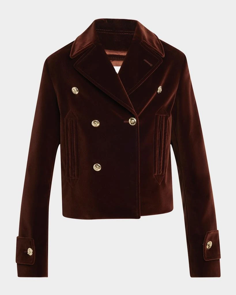 Alexander McQueen Men's Velvet Blazer with Signature Buttons 1