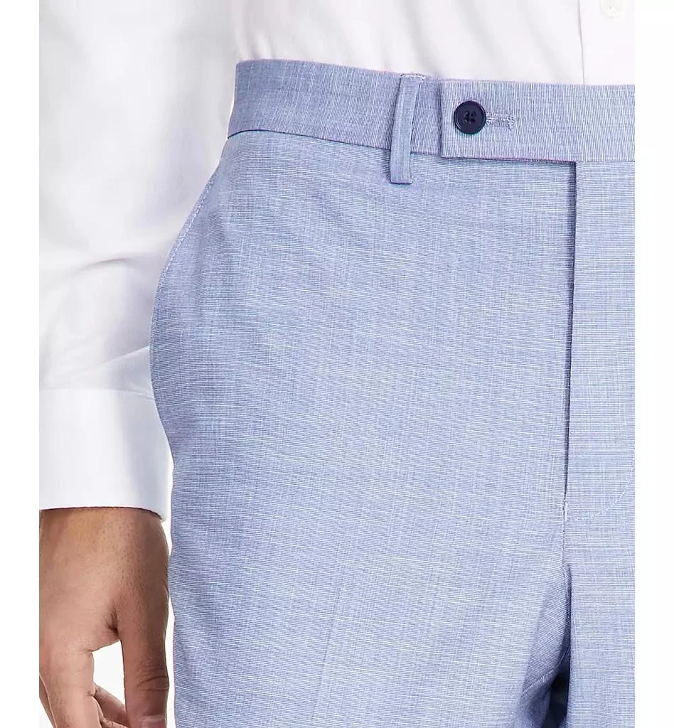 DKNY Men's Modern-Fit Bi-Stretch Light Blue Check Suit Separate Pants 5