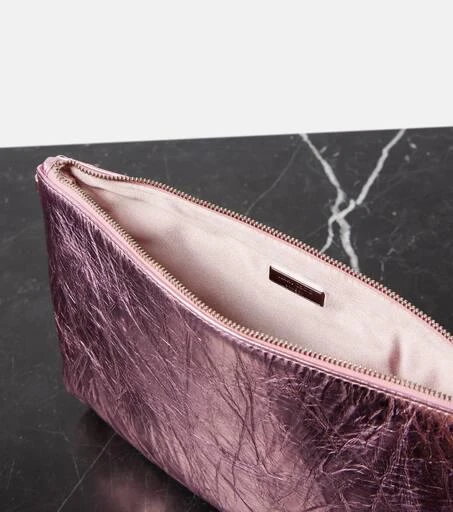 Jimmy Choo Callie Small metallic leather clutch 3