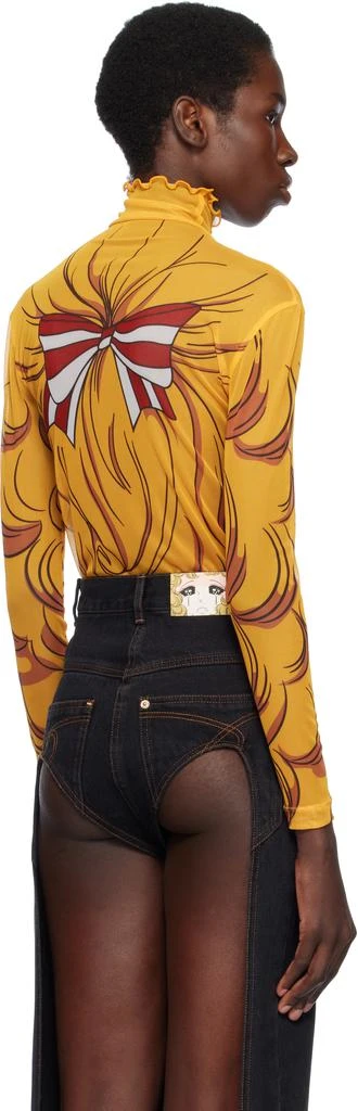 pushBUTTON Yellow Crying Girl Mesh Turtleneck 3