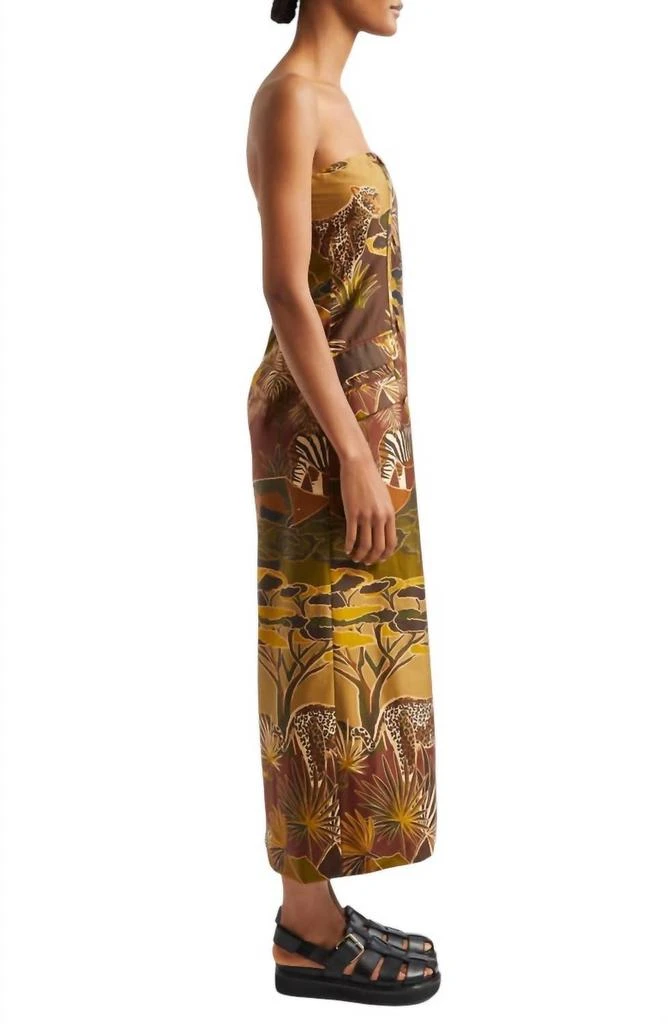 Farm Rio Farm Rio - Strapless Buttonned Midi Dress 3
