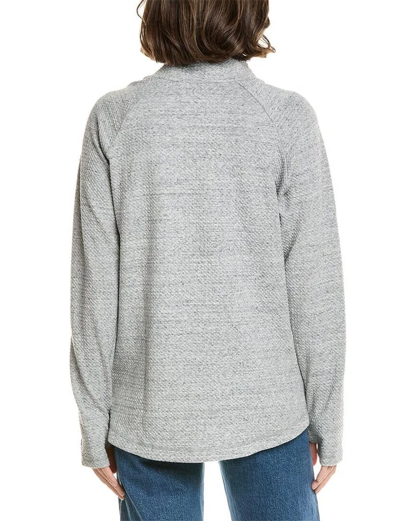 IBKUL Popcorn Stitch Asymmetrical Zip Pullover 2
