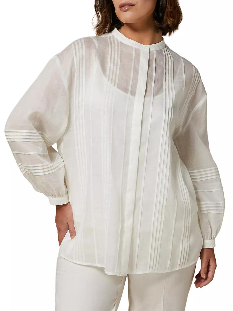 Marina Rinaldi Todi Canvas Button-Front Shirt