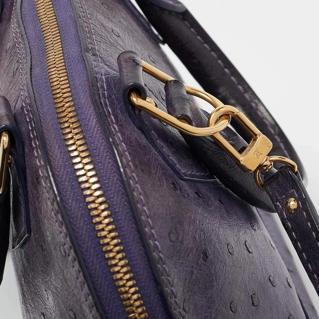 Louis Vuitton Louis Vuitton Purple Ostrich Alma BB Bag 8