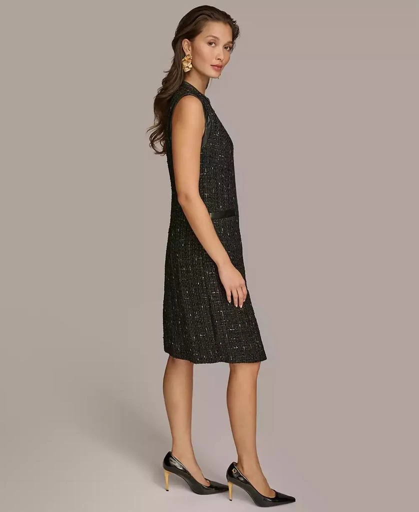 Donna Karan Women's Faux Leather-Trim Sheath Dress 6
