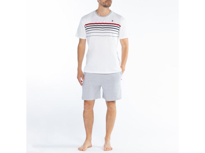 Dodo Pyjashort homme PURE blanc/gris