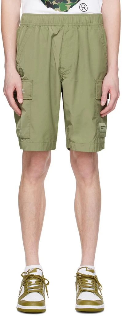 AAPE by A Bathing Ape Khaki Drawstring Shorts 1