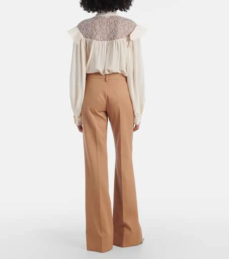 Stella McCartney Low-rise striped wool flared pants 3