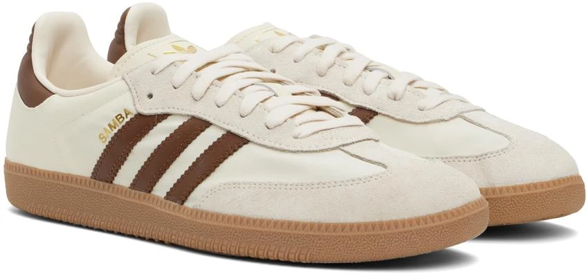 Adidas Brown & Beige Samba OG Sneakers 4