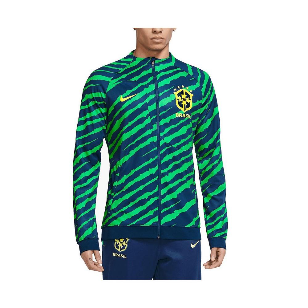 Nike Men's Blue Brazil National Team Academy Pro Anthem Performance Full-Zip Jacket