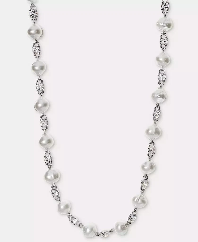 Givenchy Crystal 
Imitation Pearl 16" Collar Necklace