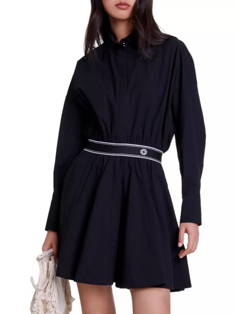 Maje Short Elasticated Shirt Dress 2