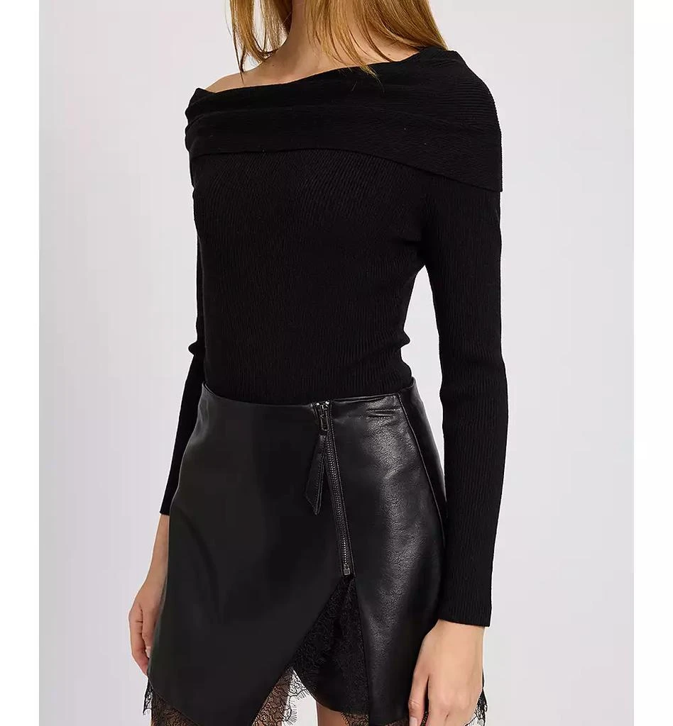 En Saison Women's Genette Long-Sleeve Sweater Bodysuit 2