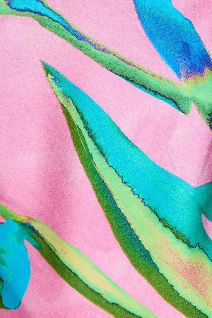 retrofête Keaton strapless printed silk-blend maxi dress 4