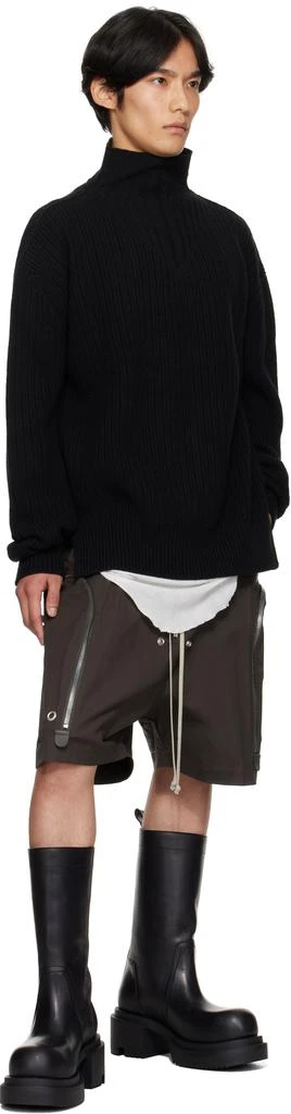 Rick Owens Black Concordians Turtle Neck Sweater 4