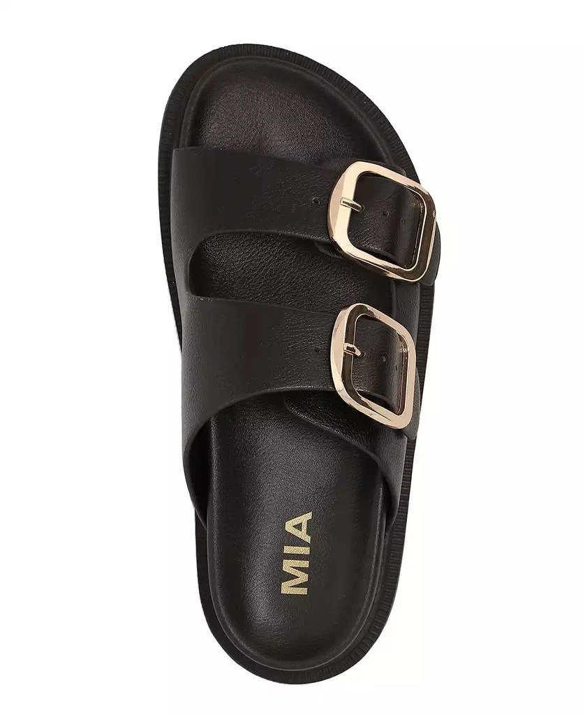MIA Women's Gen Double Buckle Flat Slide Sandals 4