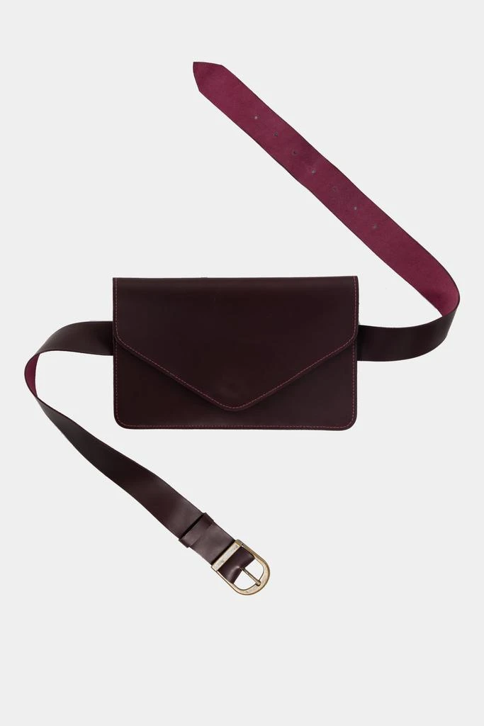 Los Angeles Apparel RLH3433 - Large Multifunctional Belted Envelope Clutch 16