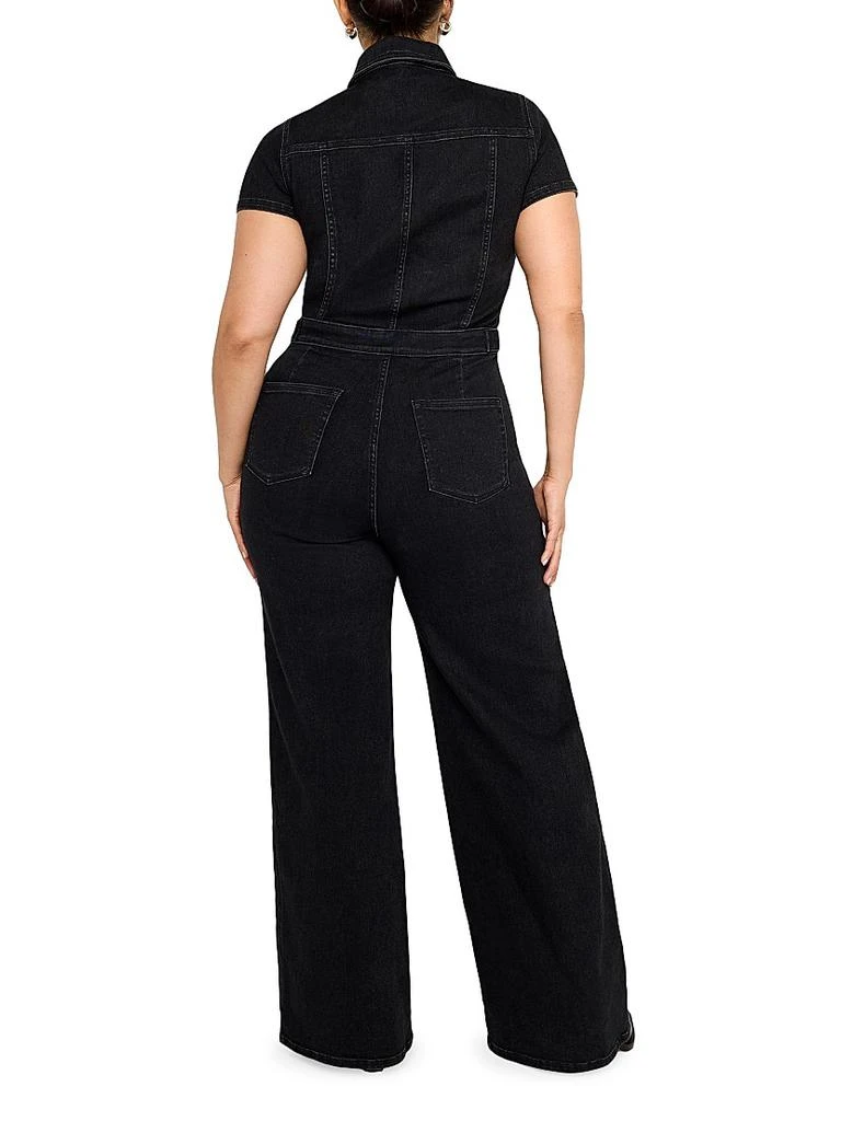 Good American Fit For Success Denim Jumpsuit 8