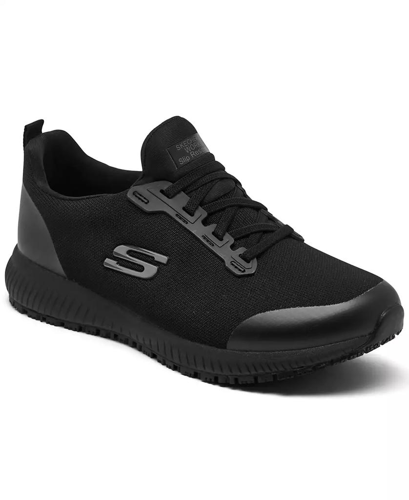 SKECHERS Women's Work: Squad Slip Resistant Wide Width Athletic Work Sneakers from Finish Line