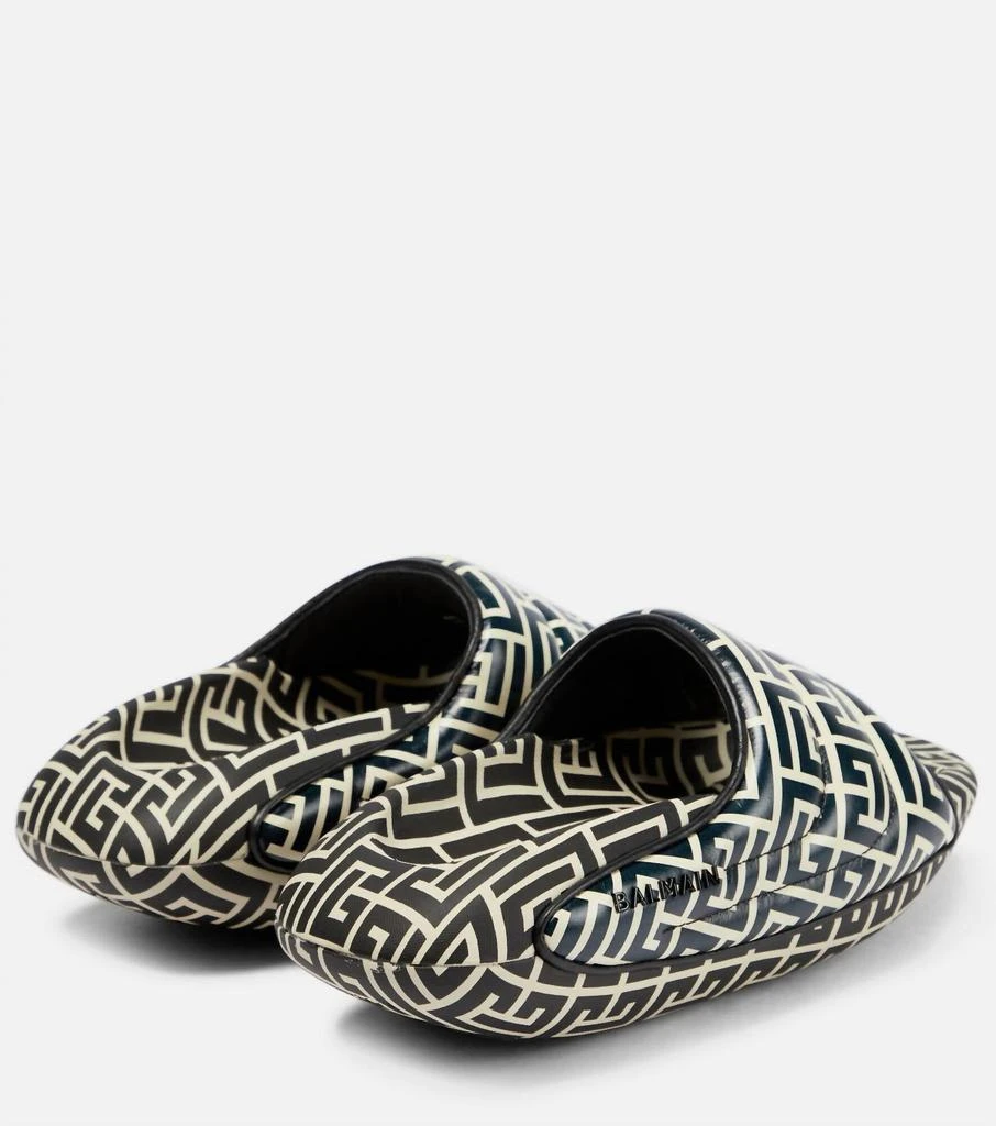 Balmain Balmain - Men
s Quilted Leather B-it Monogram Sandals 4