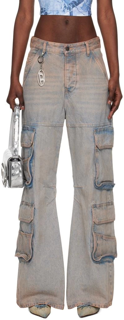 Diesel Blue 1996 D-Sire 0kiai Denim Cargo Pants 1